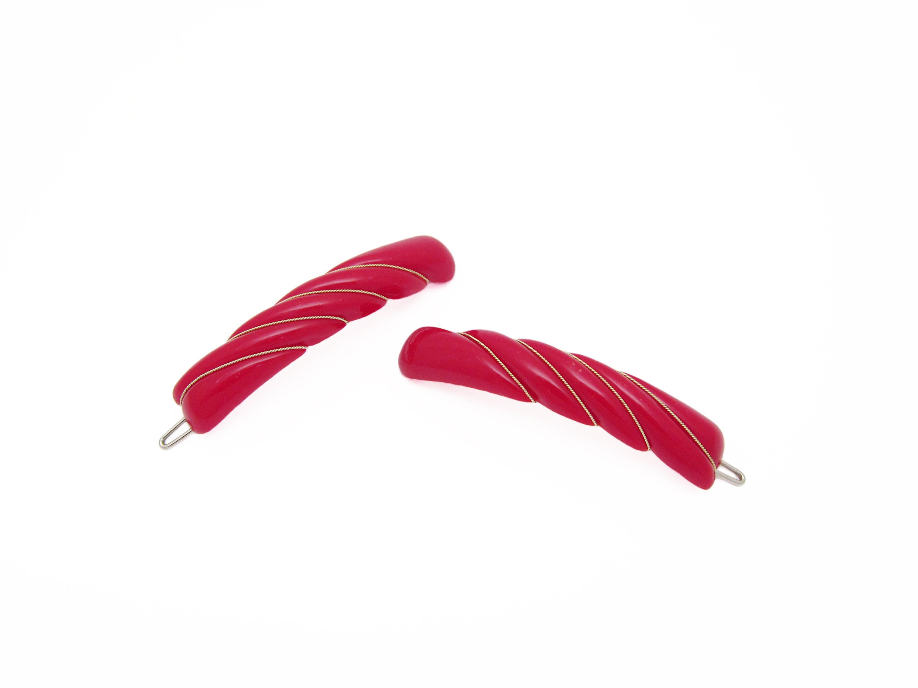 Vintage 80s Red Lip Barrettes with Wire Clasps Vintage 80s Barrette - Etsy main image 4