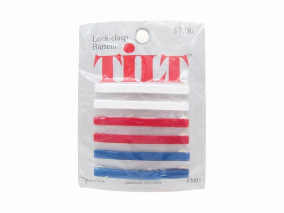 2 Goody Stay Tight Vintage Vtg Clasp Clip Hair Barrettes 2.5” USA BLUE‎ Goody, 6 stay-tight® 2.5 main image 4