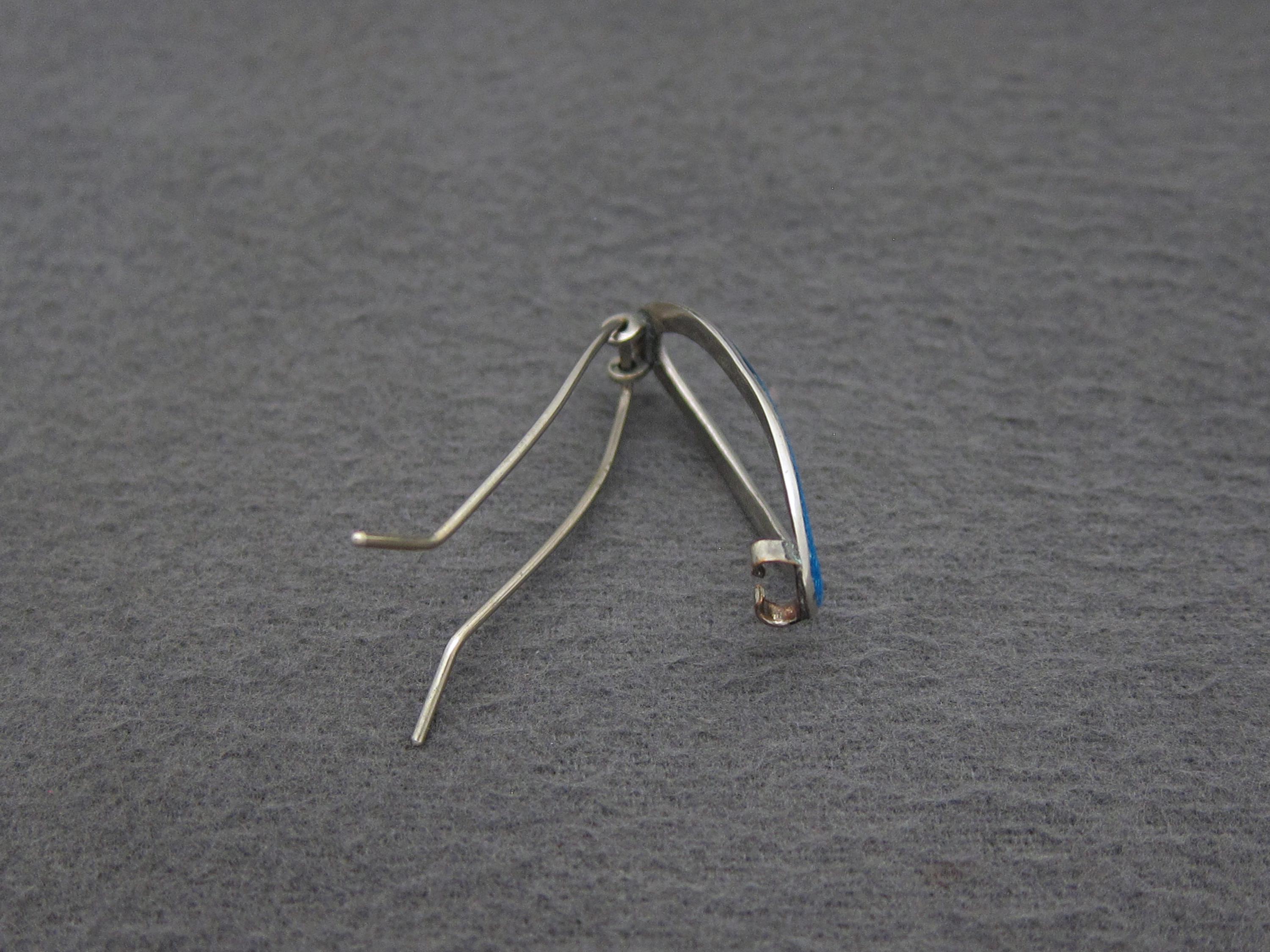 1930’s Antique Guilloche Enamel Hair Clip Sterling Silver TINY 1930 main image 2