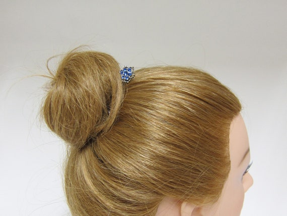 VINTAGE PONY TAIL BARRETTE RED RHINESTONES ORIGINAL CARD DEAD STOCK 1950/'s