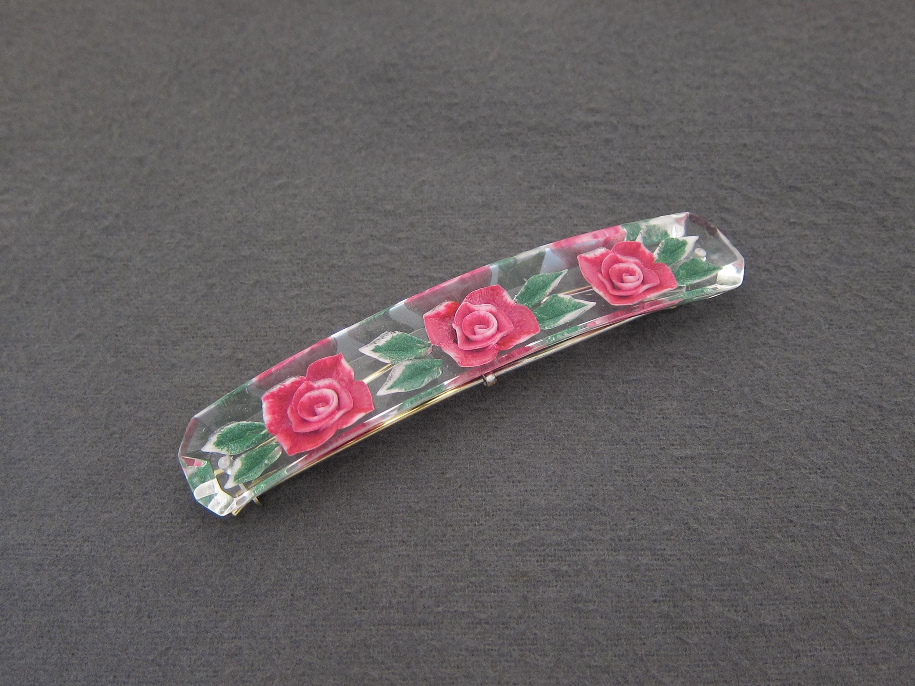 Vintage 1980s Post Modern Stunning  Lucite Hairclip/Barrette Vintage Barrette, 1980 main image 3