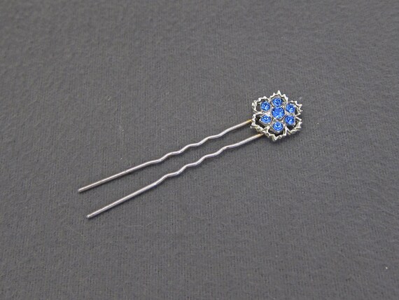VINTAGE PONY TAIL BARRETTE RED RHINESTONES ORIGINAL CARD DEAD STOCK 1950/'s