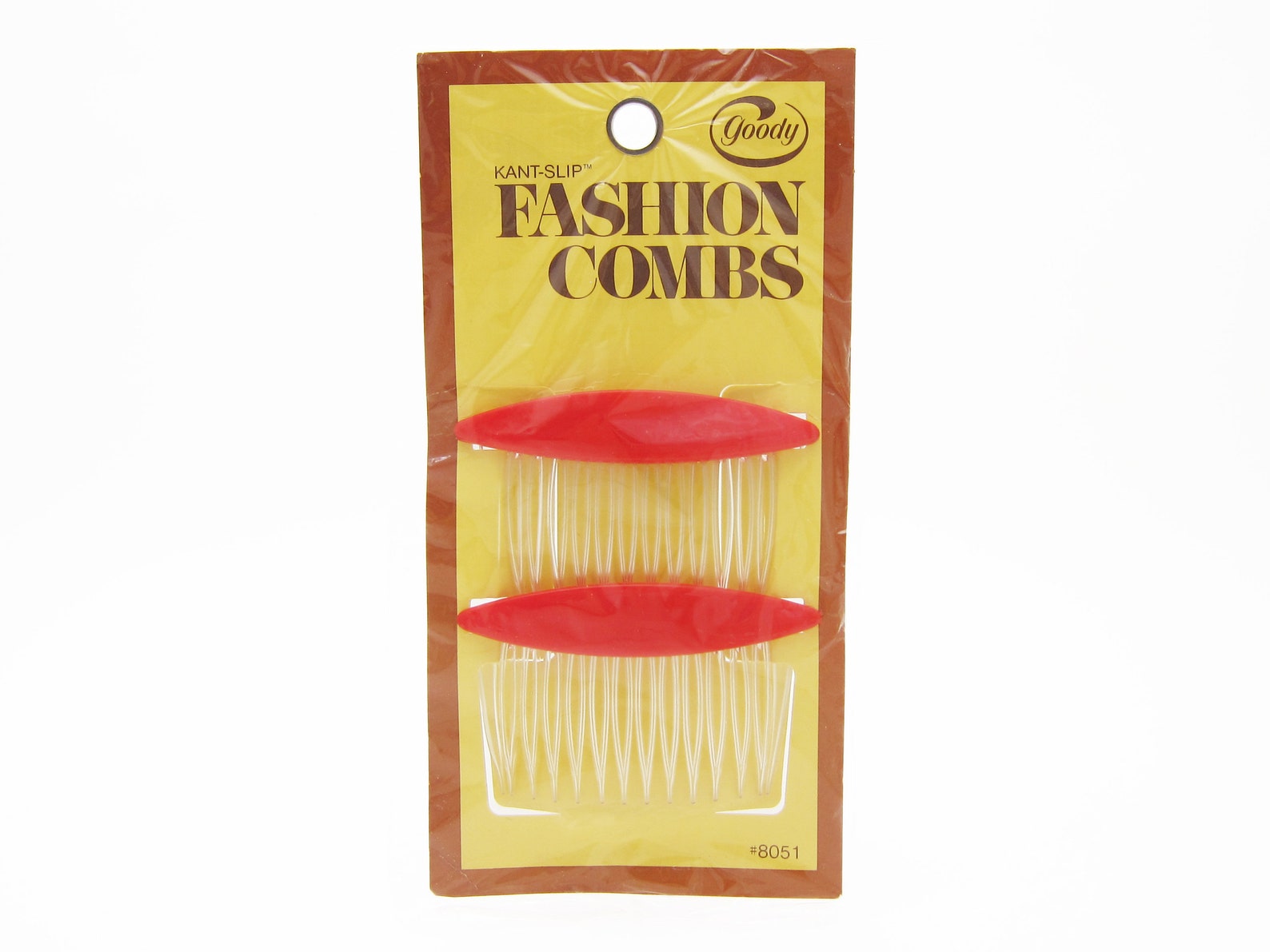 1970's GOODY Vintage Side Hair Comb PAIR Red Plastic Etsy