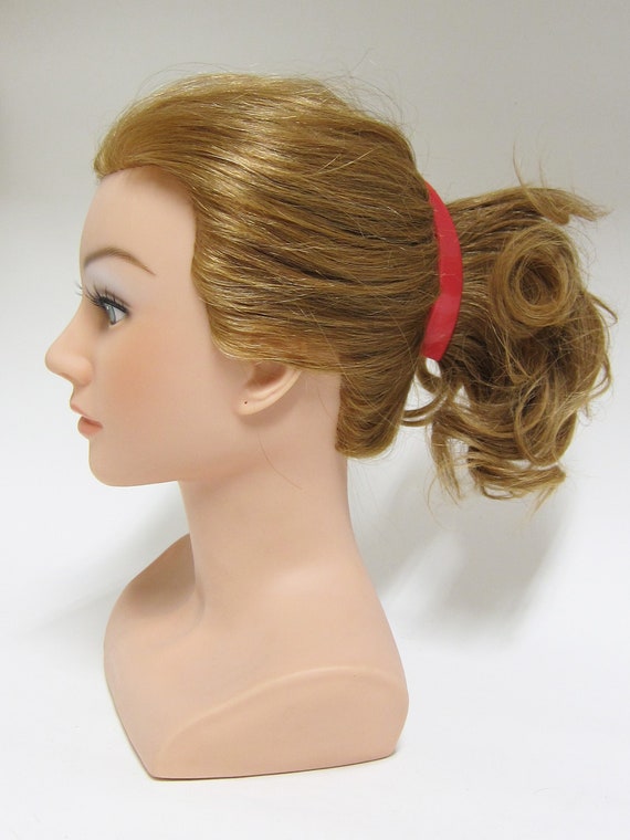 Vintage 80 S Cascade Banana Hair Clip 4 Rosy Red Etsy