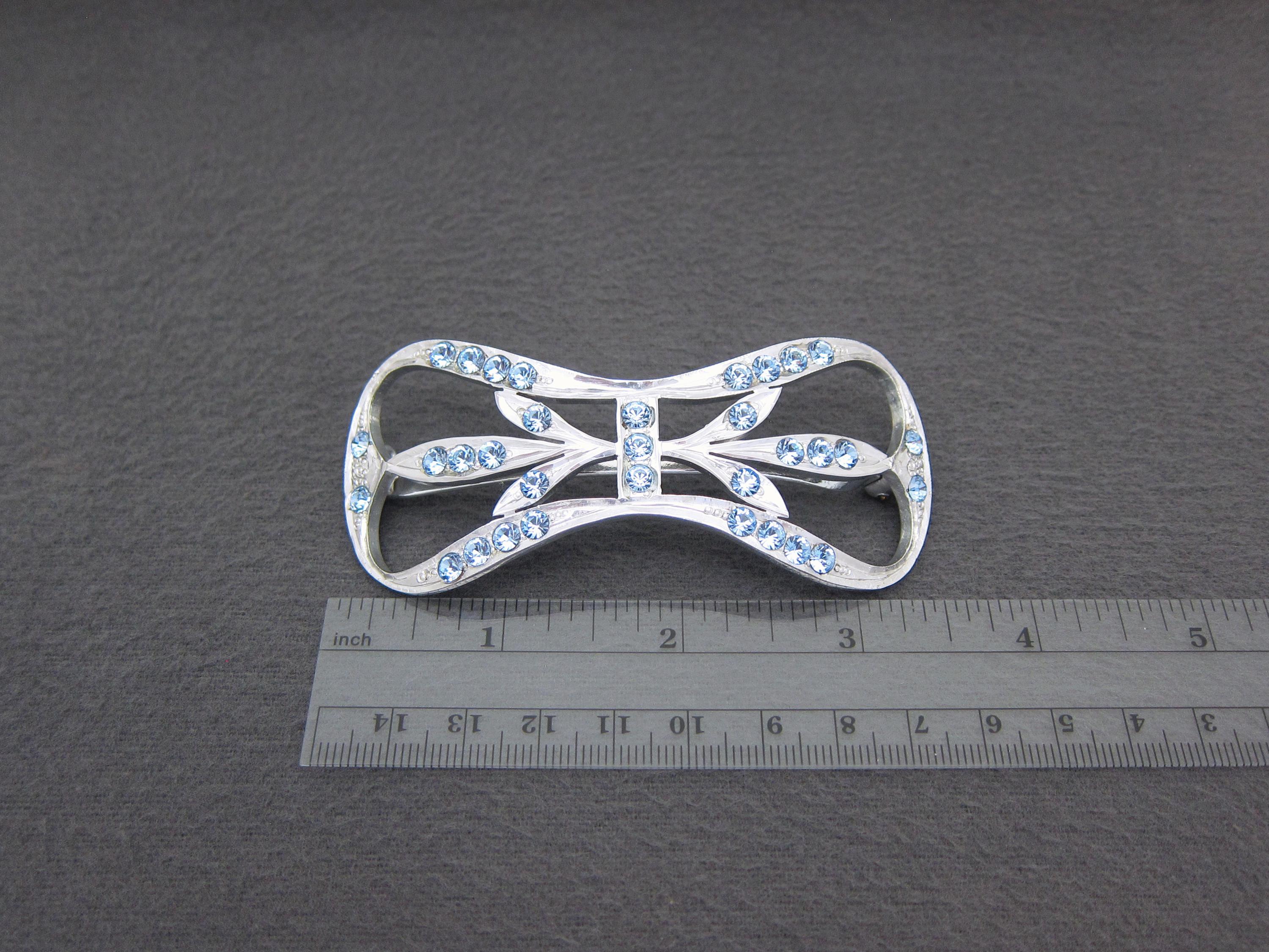 1910年代のアールヌーボー様式のアンティークバレッタ、4.5インチの