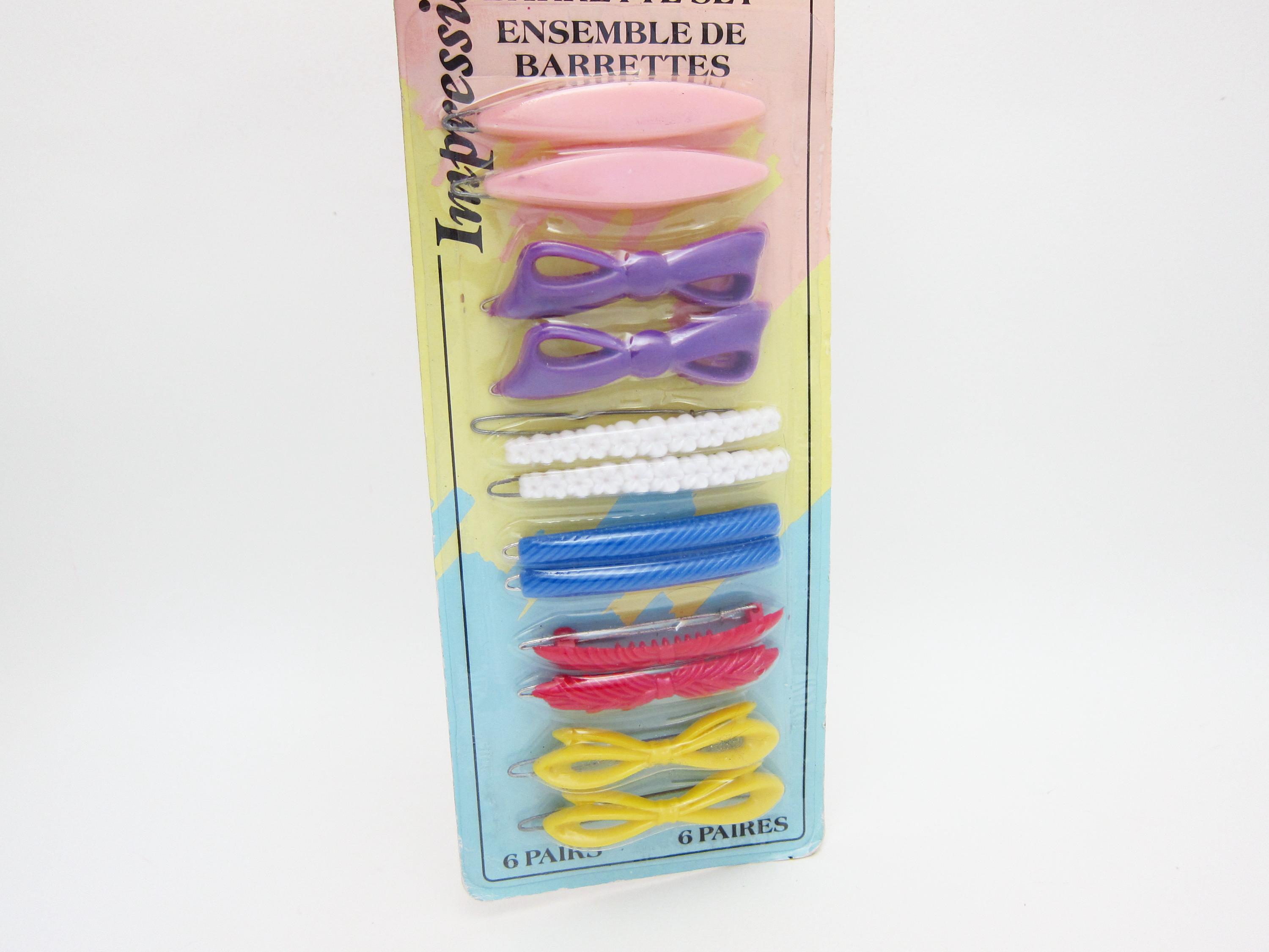 Vintage Hair Clip Barrettes Lot of 25 Multicolor Bows Stay Tight Clasps Colorful Vintage Barrettes Hair Ties Clips 70s 80s - Etsy main image 4