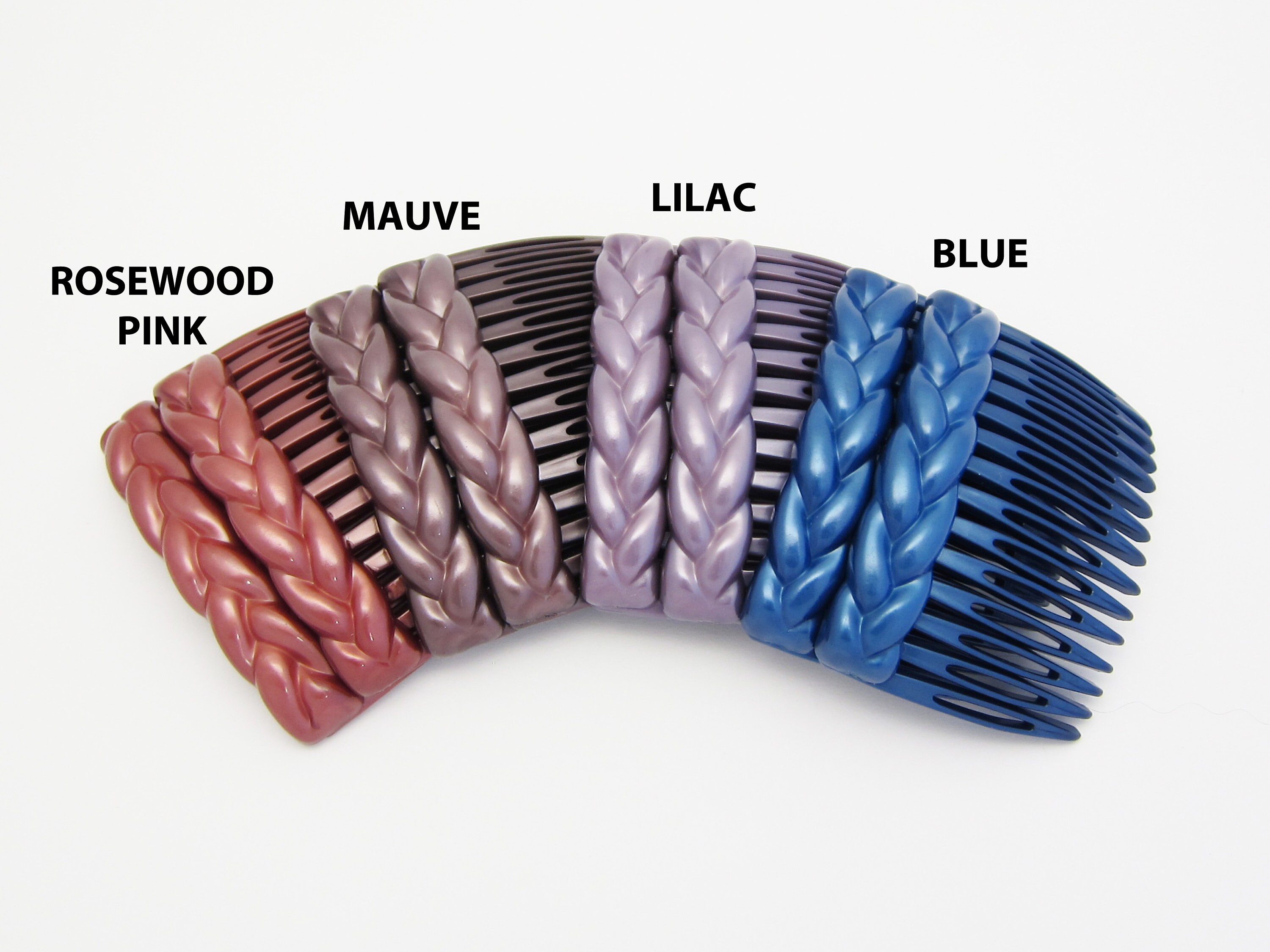 1970's Vintage Side Hair Comb PAIR Pearly Lilac Plastic Etsy