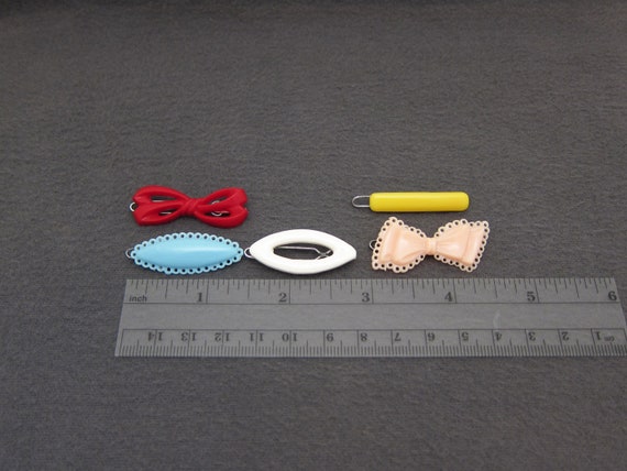 1950's GOODY vintage KIDDIE barrettes, set of 10 … - image 3