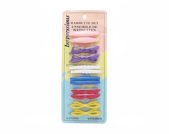 ヴィンテージ マルチカラー 樹脂ヘアバレッタ 3 5/8インチ 秋色 - Etsy