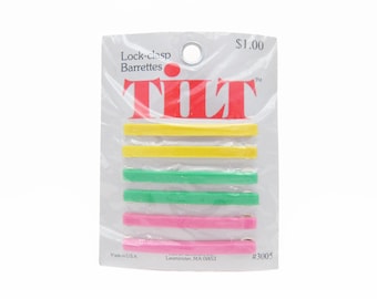 Goody Stay-Tight Barrettes 12 Pack Multi Color Hair Clips 5502 USA 1980s Vintage 1980 main image 2