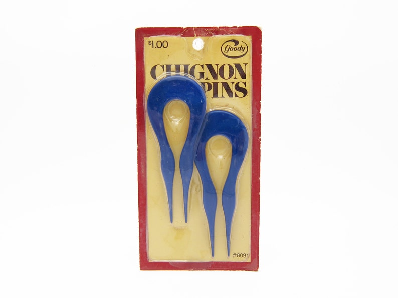 1970 S Goody Vintage Hair Pick Pair 4 3 Cobalt Blue Etsy