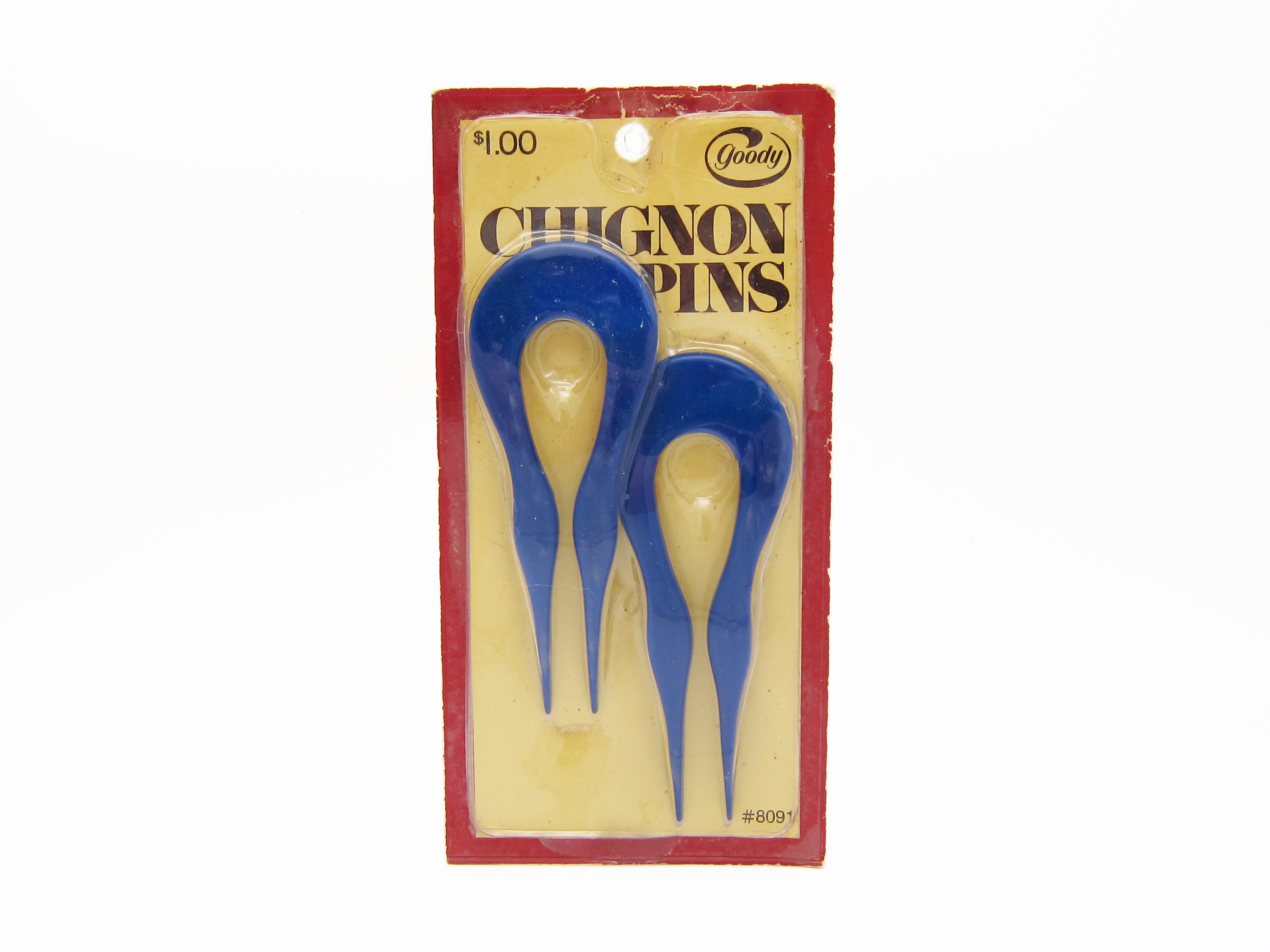 1970 S Goody Vintage Hair Pick Pair 4 3 Cobalt Blue Etsy