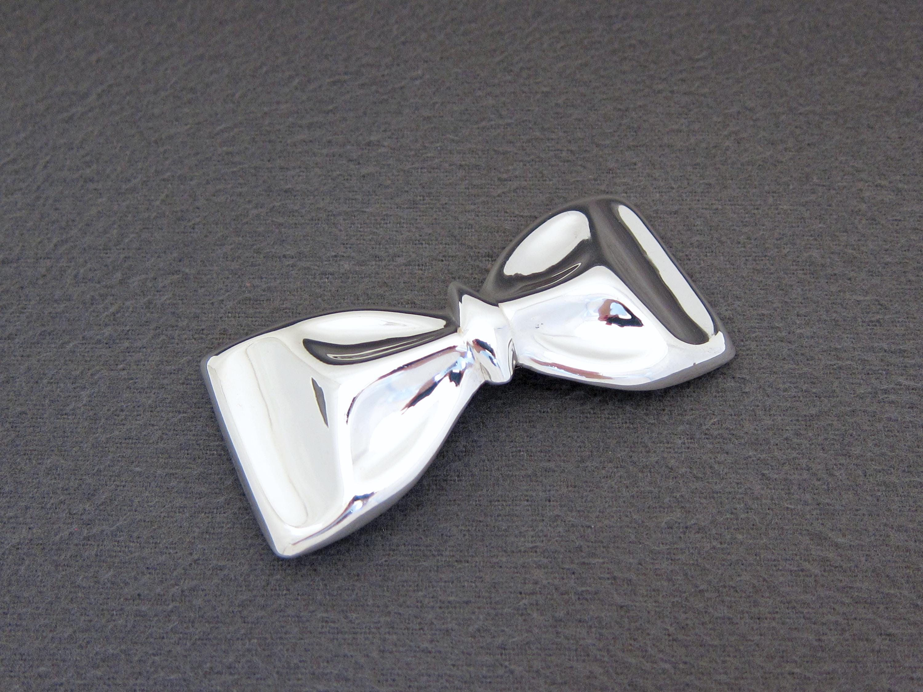 [Vintage] Sterling Silver Bow Barrette Silver Bow Hair Barrette - Stylish Hair Accessory | Braid  main image 2