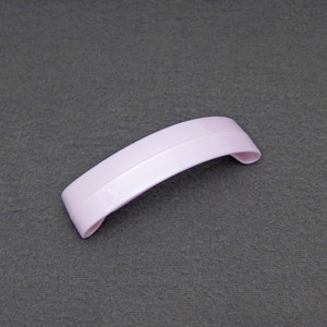 LARGE 1970&#39;s RIVIERA vintage barrette, 3&quot; pearly lilac plastic hair clip, made in FRANCE, new-old-stock, self hinge clasp