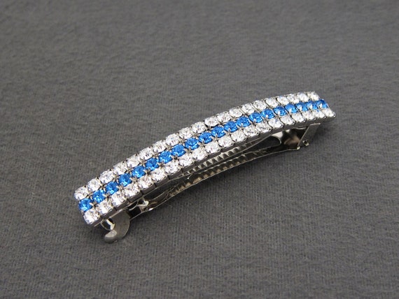CRYSTAL HAIR CLAW X LARGE STEEL BLUE CRYSTAL HAIR CLAW X LARGE STEEL BLUE