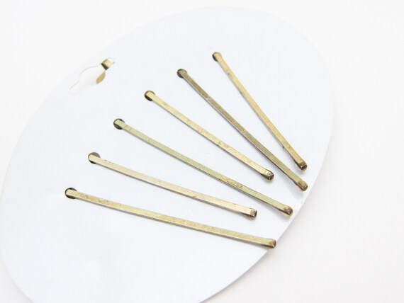 1970's vintage stubby PENCIL bobby pins, set of 6… - image 6