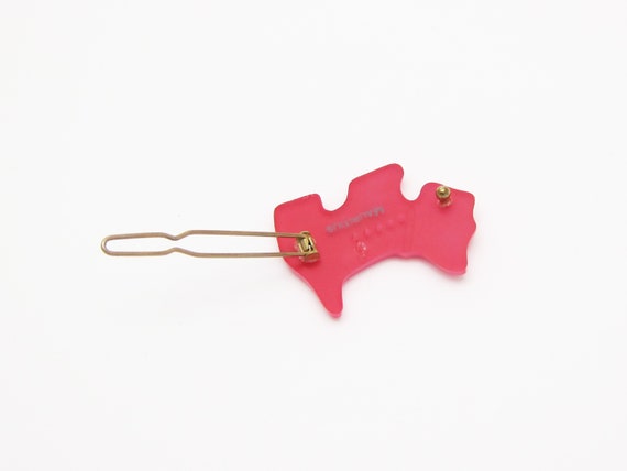 1990's vintage barrette hair clip, bubblegum pink… - image 6