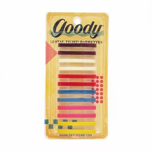 2 Goody Stay Tight Vintage Vtg Clasp Clip Hair Barrettes 2.5” USA BLUE‎ Goody, 6 stay-tight® 2.5 main image 3