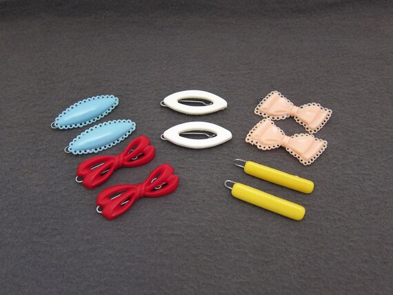 1950's GOODY vintage KIDDIE barrettes, set of 10 … - image 4