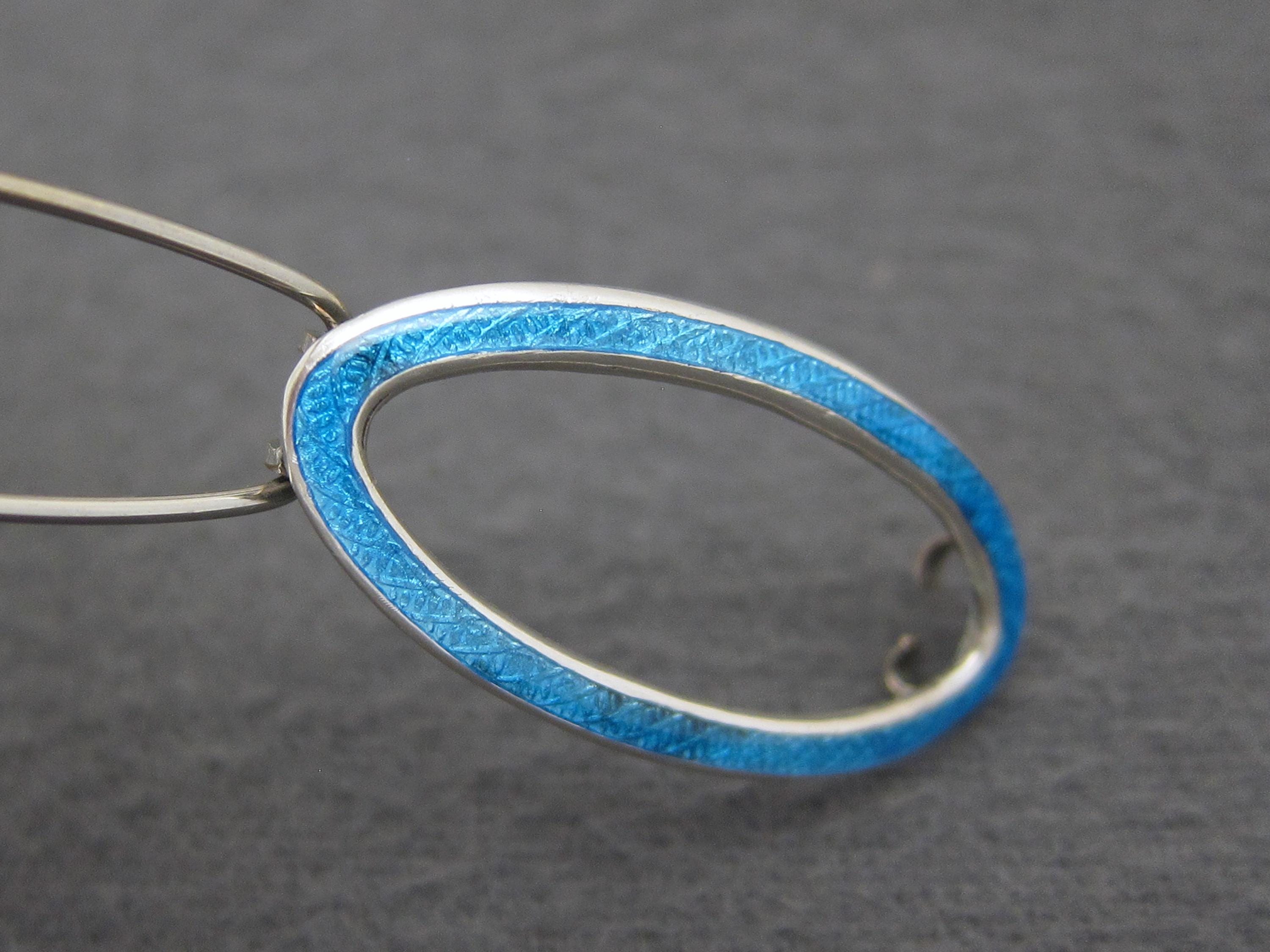 1930’s Antique Guilloche Enamel Hair Clip Sterling Silver TINY 1930 main image 4