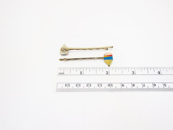 1970's vintage stubby PENCIL bobby pins, set of 6… - image 7