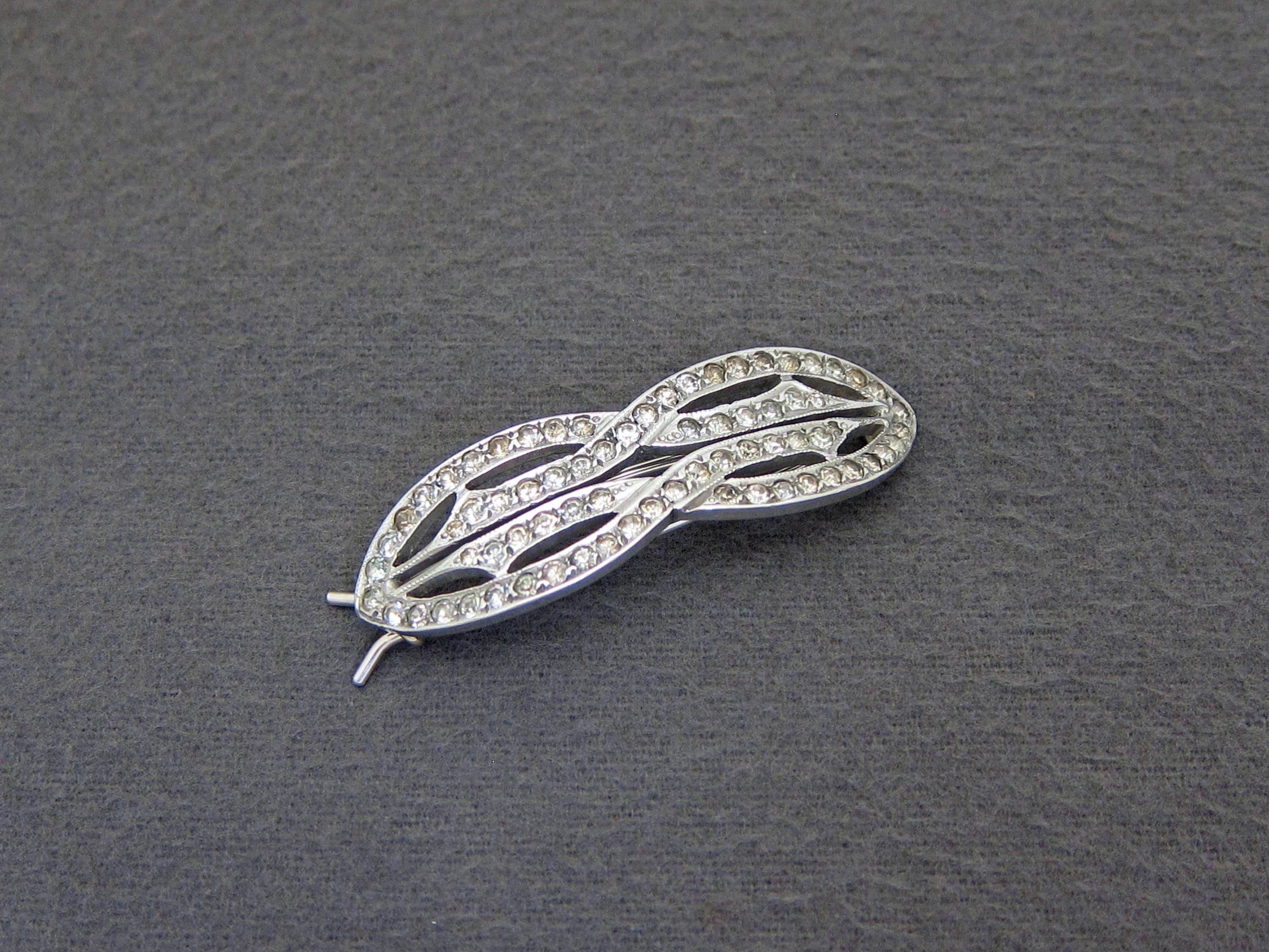 Antique 1920\'s Art Deco Fishson Silverite Hair Pin 71880a.jpg main image 4