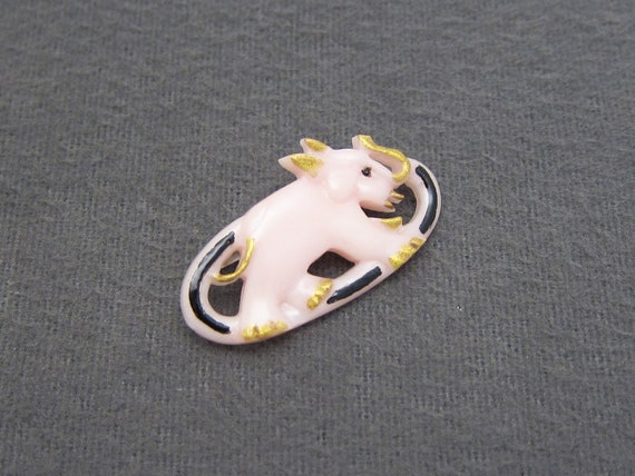 dog barrette wire clasp SMALL 1950/'s vintage hair clip 1.5 gold-tone brass barrette w silver Scottie dog accent