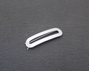 ヴィンテージバレッタペアシルバートーンメタルオーバルワッフル