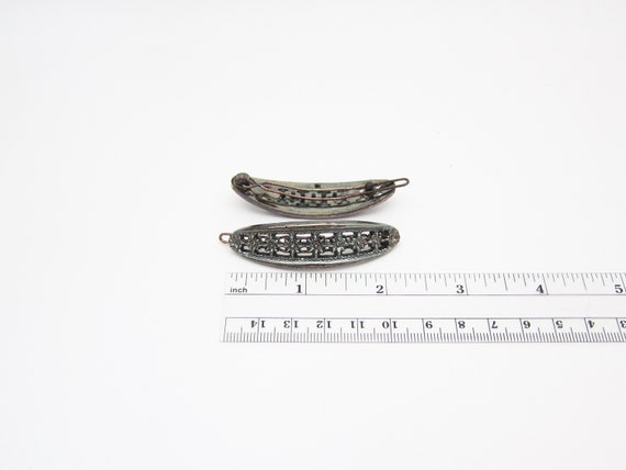 1950's TILCO vintage HOLDETTE barrettes, 2.2" gun… - image 3