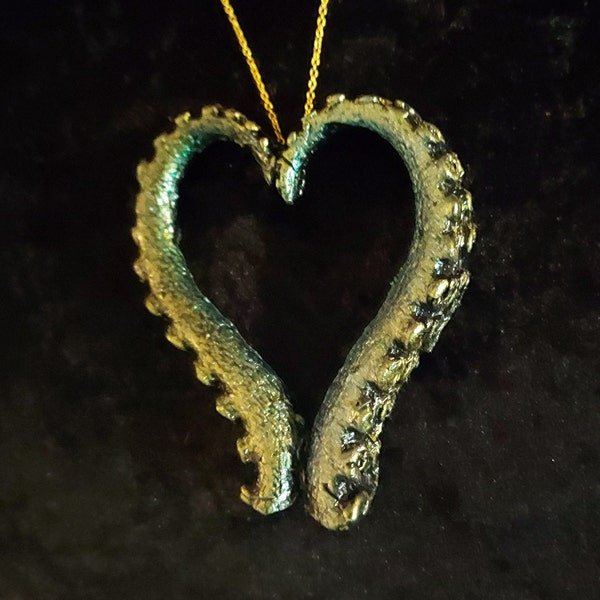 Unique heart octopus tentacle  necklace! Sea colors. Special gift! Mother's day, birthdays, anniversaries, Valentine's day, Christmas