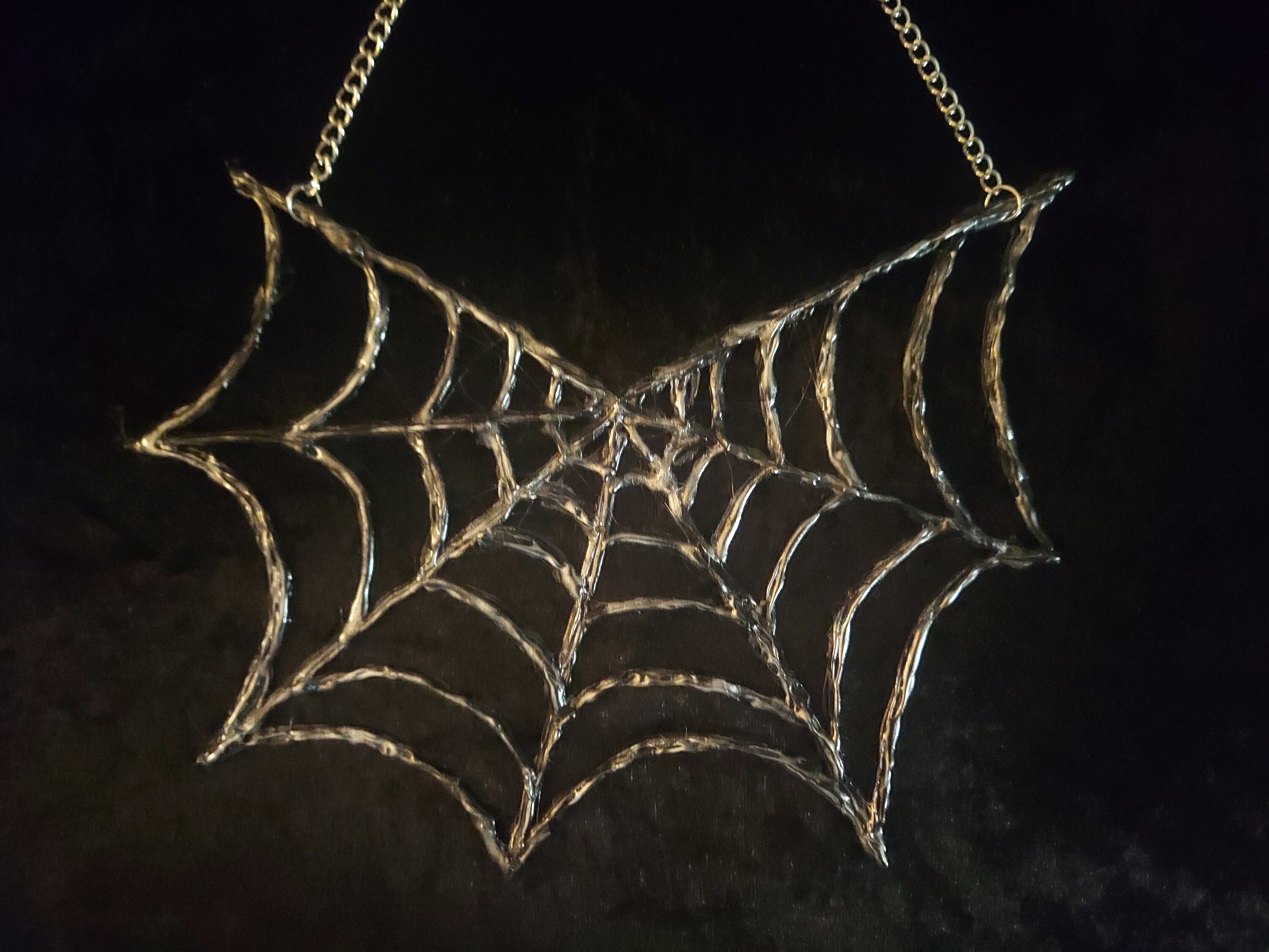 Huge Spiderweb Statement Necklace! Halloween Festive Jewelry With ...