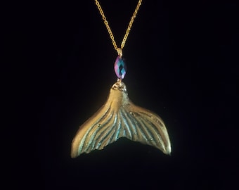 Cute little mermaid fin necklace! Sea pendant, perfect gift for girls & women. Handmade for your inner mermaid or the mermaid in your life!