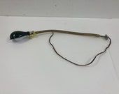 Vintage Industrial Light Fixture jewelers lamp flexible gooseneck sewing loft green metal shade