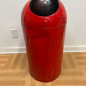 Vintage Industrial Trash Can - Etsy