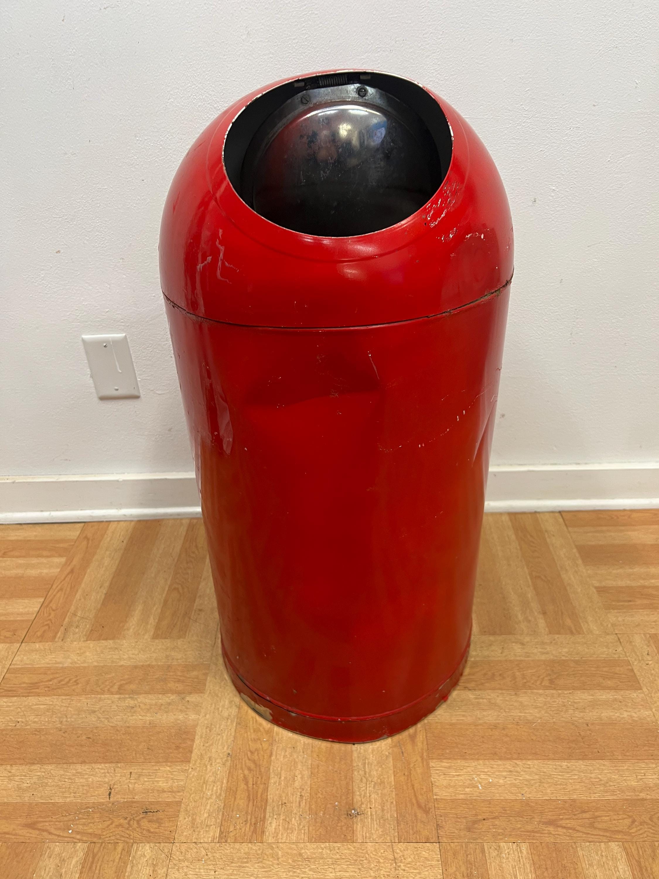 Vintage Industrial Trash Can - Etsy