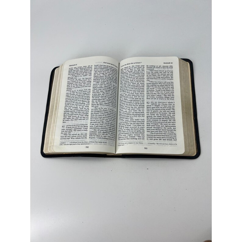 The Living Bible Paraphrased 1971 Tyndale House Black Cowhide Leather Binding zdjęcie 11