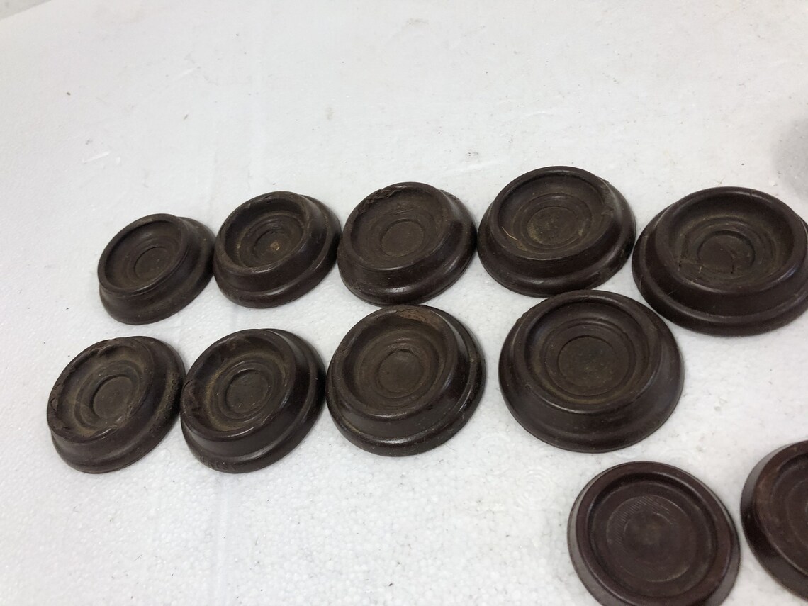 20 Vintage FURNITURE GLIDES LOT sofa couch table round sliders Etsy