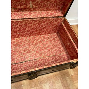 Vintage Military FOOT LOCKER Trunk chest storage green box army US soldier field image 15