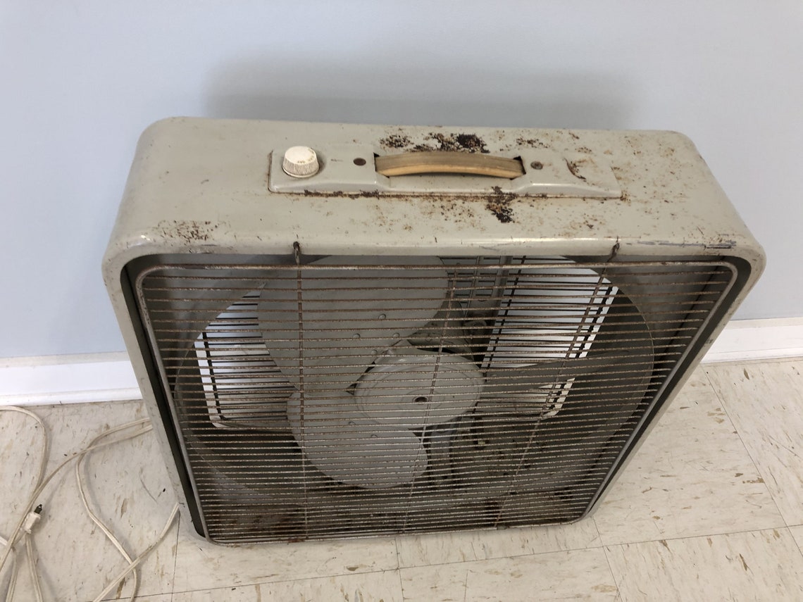 Vintage 20 BOX FAN 2 speed window exhaust metal steel Etsy