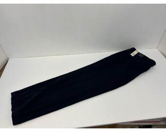 Brooks Brothers 1818 Madison Mens 42W 32L Navy Blue Wool Pleated Cuffed Pants