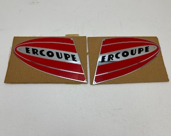Vintage Ercoupe Airplane Badge Emblems Nameplate Set + UNIVAIR AIRCRAFT LOT erco parts repair
