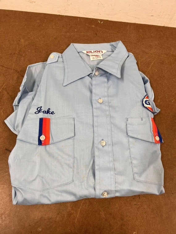 Vintage NOS Gulf Oil Service Station Shirt 70s Men