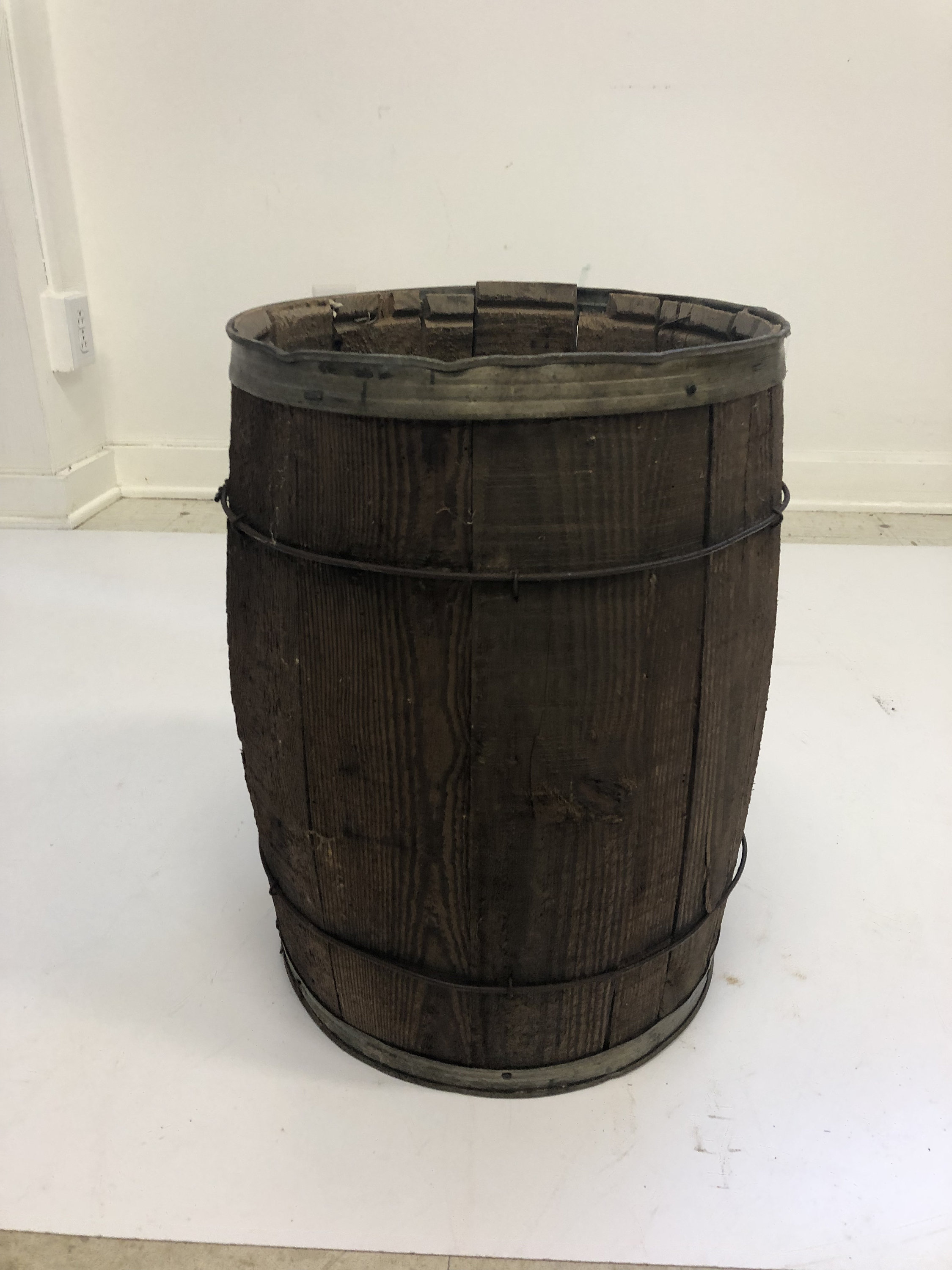 Vintage Wood Nail Keg Barrel Country Primitive Wooden Etsy
