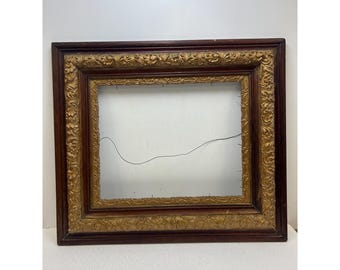 Antique Picture Frame gold wood vintage ornate gilt gesso art old FITS 16" x 20"
