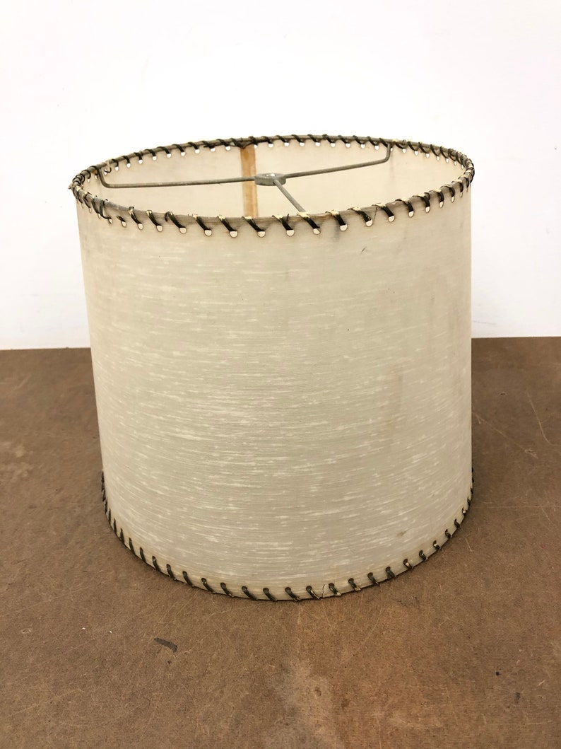 Mid Century Modern Fiberglass LAMP SHADE vintage beige whip Etsy