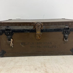 Vintage Military Footlocker West Point Steamer Trunk With 