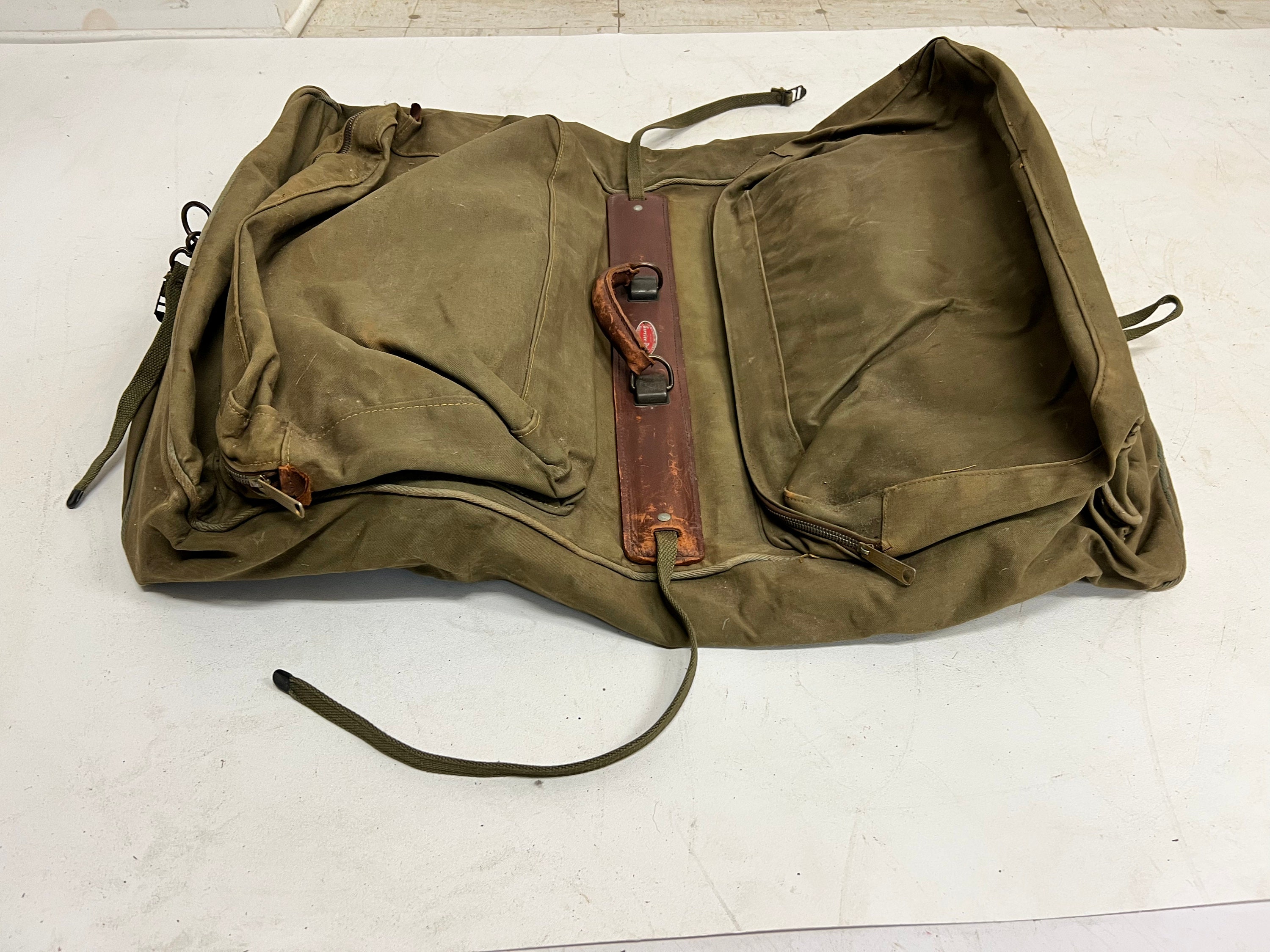 Vintage Military Garment Bag Officer Green WWII Canvas US Etsy