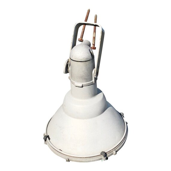 Vintage Industrial Light Fixture Crouse Hinds Old Lamp Shade Explosion Proof Factory Metal 50s Steampunk Loft Ceiling