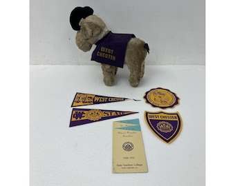 Vintage West Chester University State Teachers College RAM Mascot Plush Pennants
