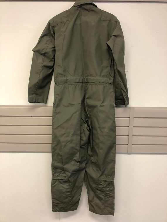 Vintage Flight Suit 40 L Military Green Coveralls… - image 6